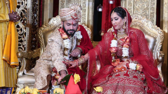 Padmavati Red and gold indian wedding