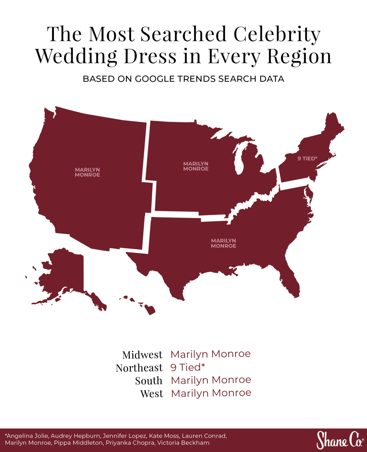 popular wedding gowns by state